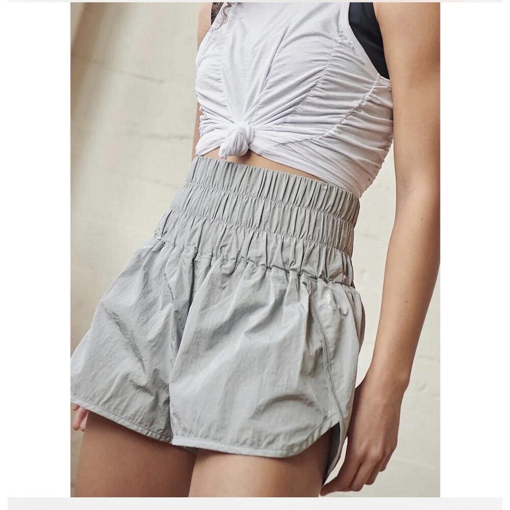 Free People FP Movement Shorts The Way Home Shorts Womens Size M Medium Silver